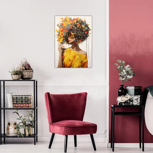 Miniatura 112 de Arte de pared afroamericano, decoración de rey y reina bailarín negro para sala de estar, arte de pareja de amor negro para dormitorio, lienzo