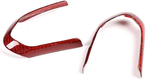 Miniatura 4 de YIWANG Rojo de fibra de carbono real coche volante botón marco ajuste para BMW F20 F22 F21 F30 F32 F33 F36 F06 F12 F13 X5 F15 X6 F16 M-Sport Auto