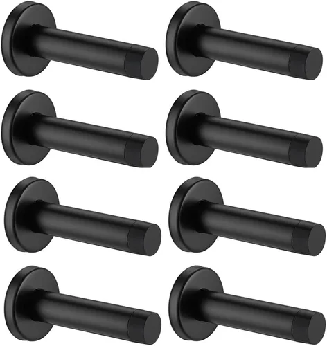 Miniatura 18 de JQK Tope de puerta, acero inoxidable 304 de grosor de 0.039 pulgadas (0.039 in), amortiguador de sonido, tope de puerta, protetor, 2 unidades, Punta