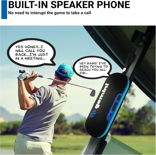 Miniatura 5 de Gemini - Altavoz Bluetooth magnético para carrito de golf, inalámbrico portátil, soporte magnético fuerte, batería de 12 horas, IPX6 impermeable