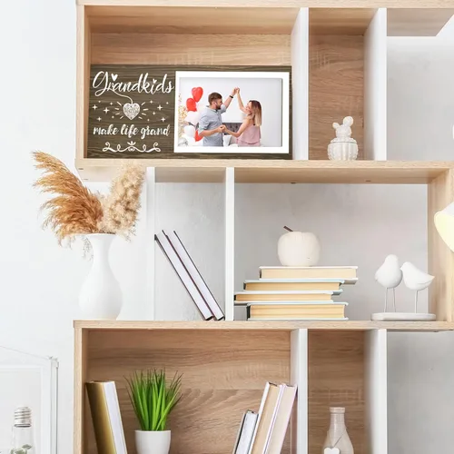Miniatura 7 de Marco de fotos para nietos – Marco de fotos para abuelos que hacen la vida un gran regalo para la abuela abuelo de los nietos, centros de mesa, mesa