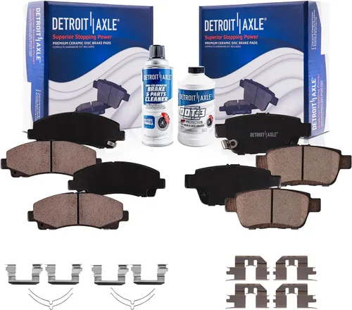 Miniatura 81 de Detroit Axle - Pastillas de freno de cerámica delanteras Reemplazo de pinza de freno derecha para Dodge Ram 1500 Dakota, Ram 1500 Classic - Juego