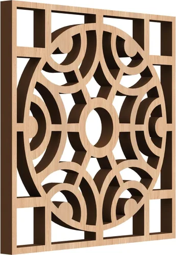 Miniatura 40 de Walton Paneles de pared decorativos de madera con calado, pequeños, 11 3/8 pulgadas de ancho x 11 3/8 pulgadas de alto x 1/4 pulgadas de alto, nogal