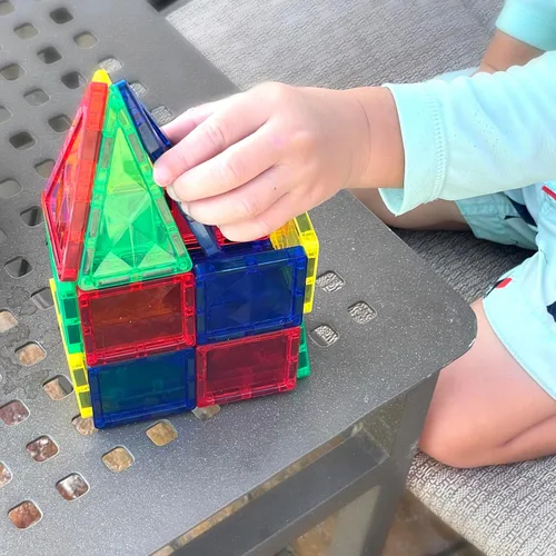 Miniatura 4 de CreateOn Crayola Mini azulejos magnéticos PIP, colores llamativos - juego de construcción para niños, juguetes de construcción magnéticos