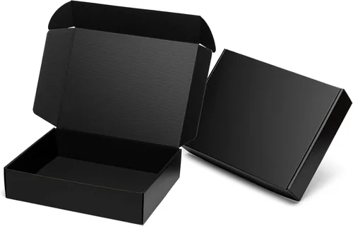 Miniatura 15 de Mcfleet Cajas de envío negras de 9 x 6 x 2 pulgadas, paquete de 24 cajas de correo de cartón corrugado para pequeñas empresas, con bloqueo de Negro