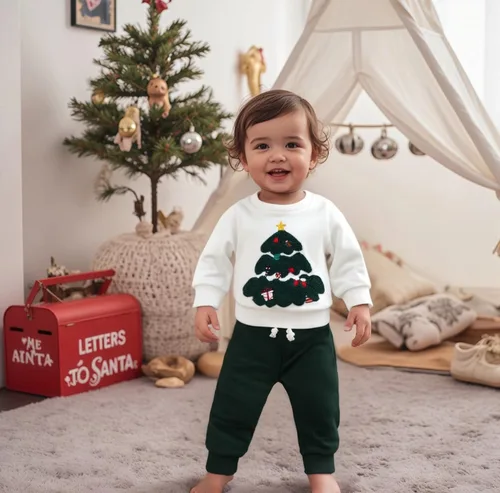 Miniatura 157 de Conjunto de camisa larga y divertida para bebé niño y niña, ropa de primera Navidad, 6, 12, 18, 24 meses, 2T