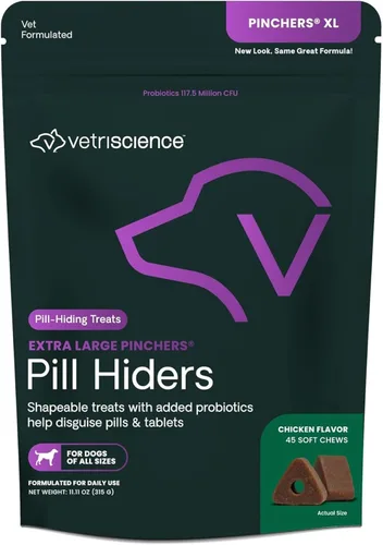 Miniatura 9 de VETRISCIENCE Pinchers extra grandes, píldoras masticables no grasosas con probióticos para perros, píldoras de disfraz, cápsulas y tabletas, suaves