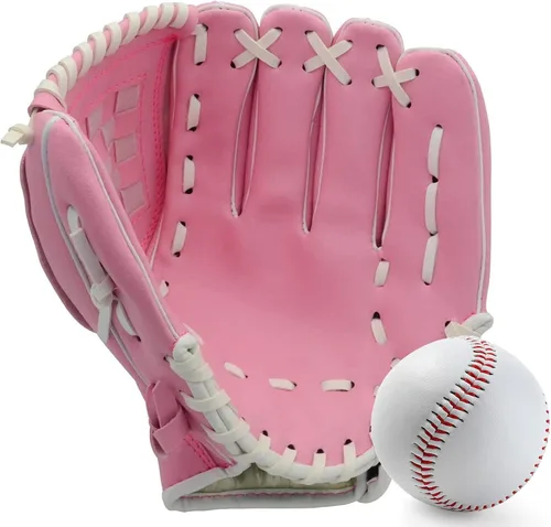 Miniatura 17 de Guante de béisbol, guante de sóftbol, guante de atrapador, cómodo guante de sóftbol y béisbol para niños, jóvenes, adultos, deportes y béisbol Negro