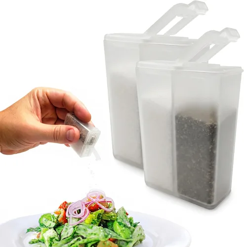 Miniatura 7 de Stay Fresh - Salero y pimentero de viaje - Mini salero y pimentero de viaje - Coctelero de especias portátil y recargable para camping, viajes