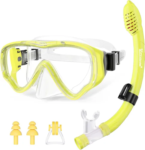 Miniatura 8 de U PHITNIS Conjunto de Esnórquel para Niños de 4-14 Años - Equipo de Esnórquel con Tubo Seco para Niños Pequeños y Jóvenes - Máscara de Buceo