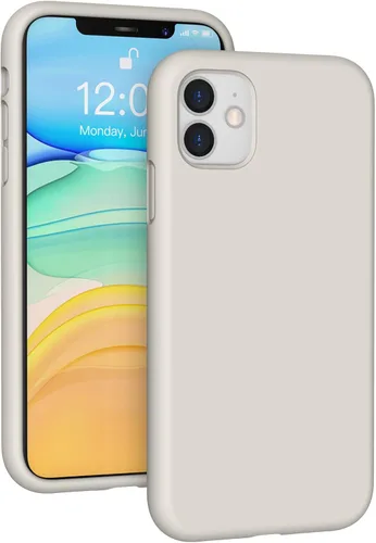Miniatura 95 de Funda de silicona líquida compatible con iPhone 11 (6.1 pulgadas), cubierta de goma de gel de protección completa con forro de microfibra suave