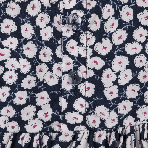 Miniatura 4 de Ropa de verano para bebé niña, sin mangas, de algodón y lino, con diadema, Azul real Uno
