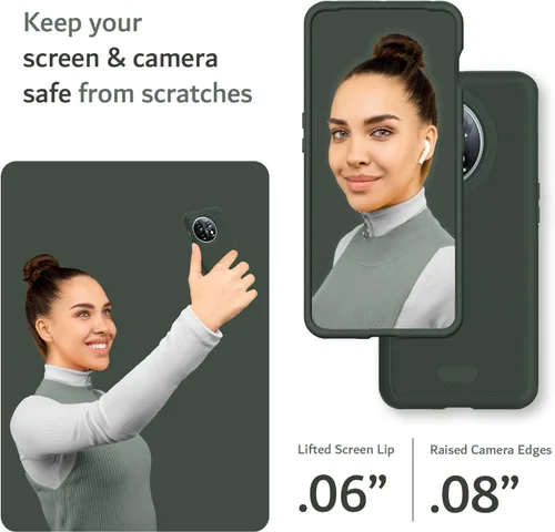 Miniatura 4 de TUDIA DualShield Grip - Funda protectora para OnePlus 11 5G (2023), MergeGrip, de doble capa, a prueba de golpes, delgada, de grado militar, Verde