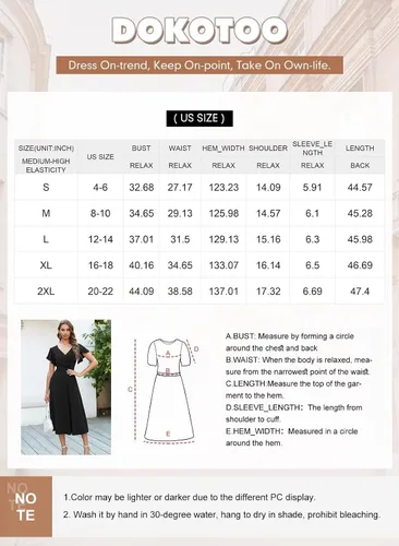 Miniatura 5 de Dokotoo Vestido de fiesta elegante con cuello en V para mujer, vestido de manga corta, vestido de patinadora, vestidos de invitados de boda