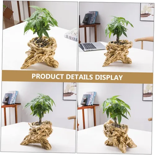 Miniatura 7 de Happyyami Maceta de resina para interior y tronco de árbol
