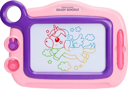 Tablero magnético de juguetes para niños pequeños, tablero de dibujo magnético para niños pequeños, grabado de tamaño de viaje, escritura, pintura,