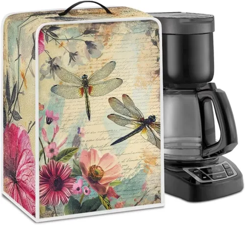 Miniatura 27 de DISNIMO Cubierta antipolvo para cafetera de mariposa azul, fundas para máquina de hacer café de cocina con mango superior, cubierta