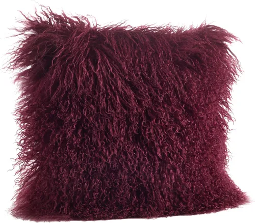 Miniatura 35 de Saro Lifestyle Almohada de piel de cordero mongol rellena de poliéster Gris