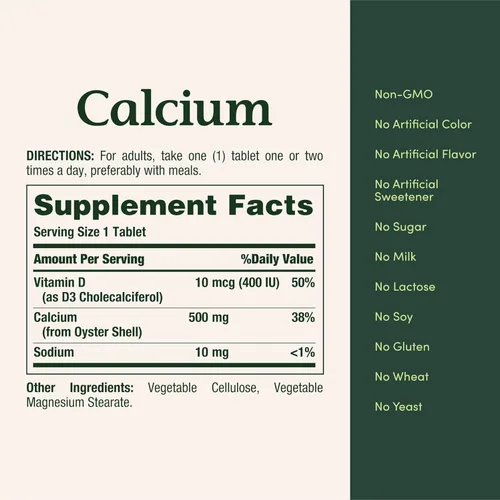 Miniatura 5 de Nature’s Bounty Calcio Plus 400 UI de vitamina D3, apoyo inmunológico y salud ósea, 300 tabletas