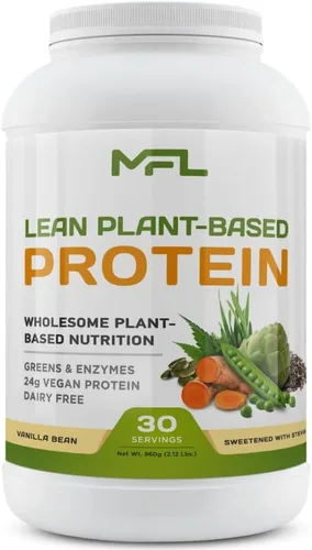 MFL - Proteína vegana a base de plantas, sin gluten, sin lácteos, sin OMG, sin lactosa, apta para dieta cetogénica, 2.12 libras (grano de vainilla)
