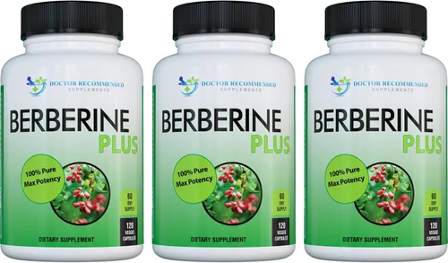 Miniatura 6 de DOCTOR RECOMMENDED SUPPLEMENTS Berberine Plus - 120 cápsulas vegetales con jalea real, 0.04 onzas (1200 mg) de berberina por porción