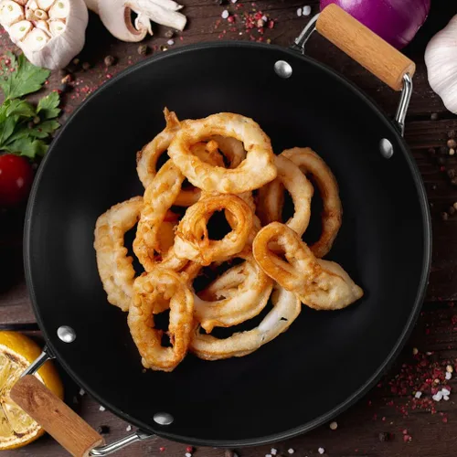 Miniatura 7 de HEMOTON Utensilios de cocina de metal Uso diario Wok Alimentos Doble Mango Olla Caliente Cocina Wok Olla Antiderrames