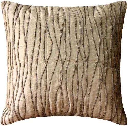 Miniatura 21 de HomeCentric Funda de almohada geométrica beige, 12 x 12 pulgadas, cuadrado de lino y algodón, círculos contemporáneos de Pascua, círculo de la vida