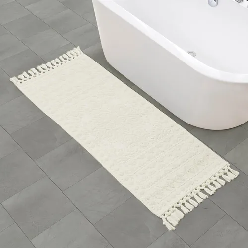 Miniatura 16 de French Connection Nellore Alfombras de Baño, Tapetes de Baño Tejidos y con Cuentas, Tapetes de Baño Duraderos y Gruesos para Baño y Alfombras