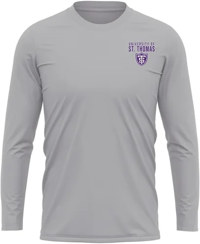 Miniatura 408 de Camisa deportiva de manga larga oficial de la NCAA Collegiate para hombre, con logotipo en el pecho izquierdo, colección Athletic Heather