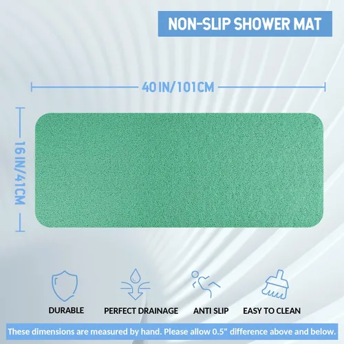 Miniatura 151 de Hargiis - Tapete antideslizante de secado rápido para tina y ducha, tapete exfoliante para pies, para baño, cocina u hotel, beige, 24 x 16 pulgadas