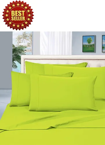 Miniatura 2 de Celine Linen Fundas de almohada de lujo 1800 Premier, resistentes a las arrugas y a la decoloración, tamaño King, color lima