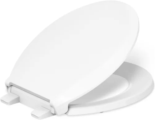 KOHLER 4639-RL-0 Cachet ReadyLatch Asiento de inodoro redondo con cierre suave, color blanco