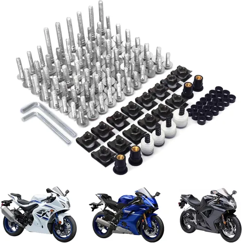 Miniatura 8 de AnXin Kit de pernos de carenado para motocicleta 116 piezas de sujetadores y tornillos CNC universal para GSXR 600 750 1000 YZF R6 R3 R1 ZX6R ZX10R