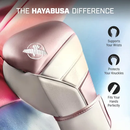 Miniatura 2 de Hayabusa T3 - Guantes de boxeo para hombre y mujer, protección de muñeca y nudillos, cierre de velcro doble X, soporte de muñeca con férulas y Oro