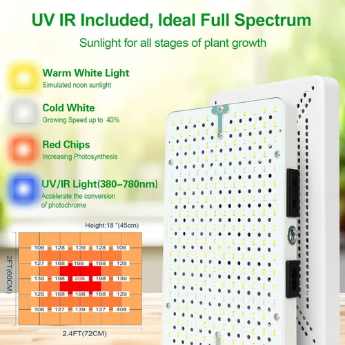 Miniatura 8 de Luz de cultivo de mesa, luces de crecimiento de escritorio brillantes para inicio de semillas, bonsái, suculentas, cactus, temporizador