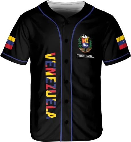 Miniatura 2 de Podagree - Camiseta de béisbol personalizada de Venezuela con la bandera venezolana para hombres y mujeres, camiseta Mapa de Venezuela