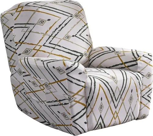 Miniatura 19 de Fundas elásticas para sillas reclinables, 4 piezas, estampado Lazyboy, funda de elastano suave para silla reclinable, protector de muebles