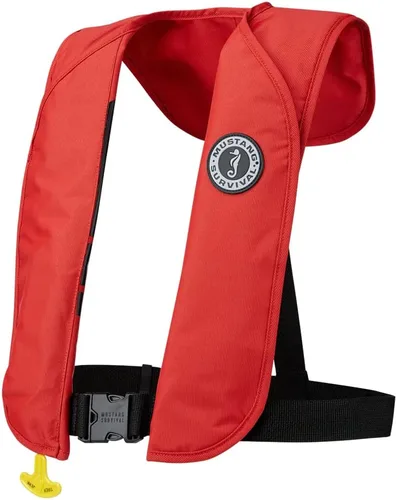 Mustang Survival MIT 70 PFD inflable manual, dispositivo de flotación personal | aerodinámico, cómodo, perfil bajo, fácil de llevar, rojo