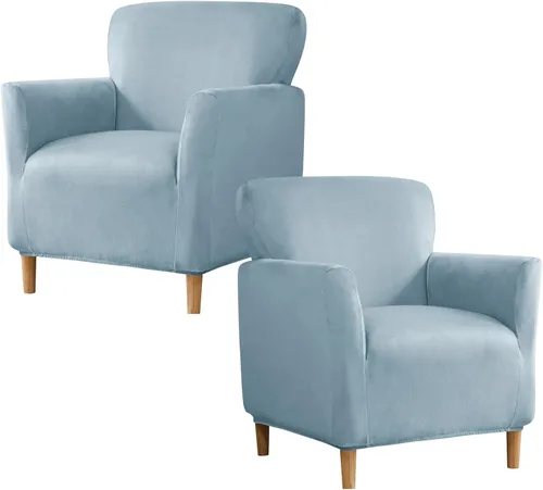 Miniatura 65 de Fundas de jacquard para sillón de banquete, fundas suaves para sillón, fundas elásticas de 1 pieza para sala de estar, funda antideslizante