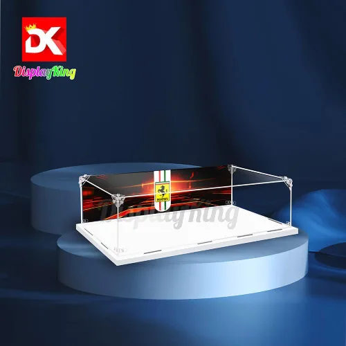 Miniatura 5 de Vitrina acrílica con tornillo para Lego Ferrari 488 GTE AF Corse #51 1,658.465 - 0.118 in de grosor (Lego Set no incluido) (con fondo temático)