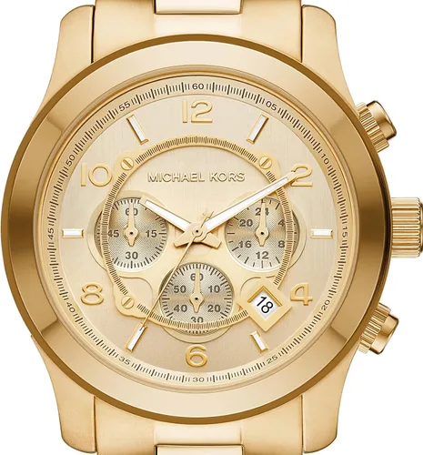 Miniatura 33 de Michael Kors Runway - Reloj cronógrafo de acero inoxidable para hombre con correa de acero o silicona