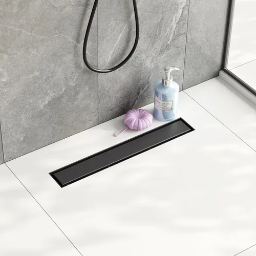 Miniatura 14 de Neodrain Drenaje lineal de ducha de 12 pulgadas con cubierta plana y de inserción de azulejos 2 en 1, drenaje de piso de ducha rectangular de acero