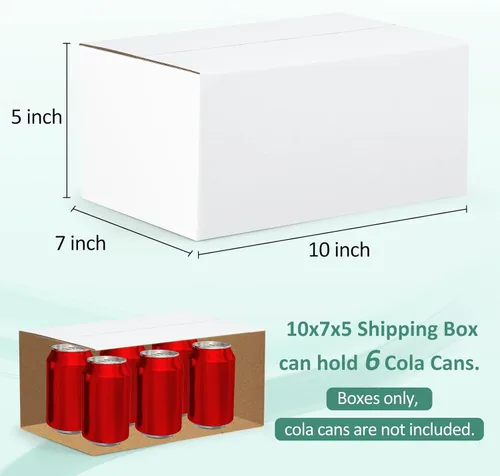 Miniatura 2 de Eupako 10x7x5 - Cajas de envío pequeñas - 30 paquetes - Caja de cartón corrugado blanca - Sobres, cajas de cartón para embalaje para pequeñas Blanco