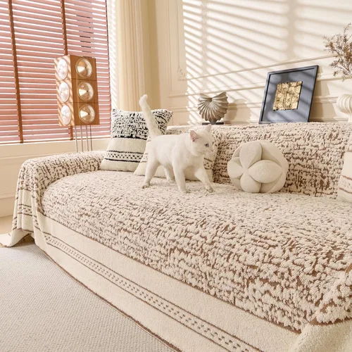 Miniatura 86 de ROOMLIFE Manta Funda Azteca Bohemia para Sofá, Decoración del Hogar Estilo Granja, Fundas de Sofá para Loveseat, Sofás de 2/3 Cojines, Apta