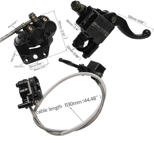 Miniatura 5 de TDPRO Neumático y llanta de rueda delantera 70/100-17 con rodamiento de 0.591 in y rotor de disco de freno y pinza de freno de disco hidráulico