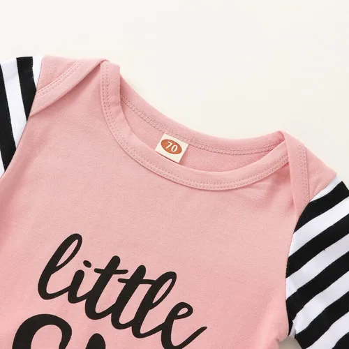 Miniatura 3 de Camisón de manga larga a rayas para bebé recién nacida
