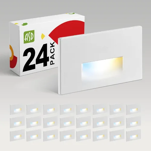 Miniatura 26 de ASD LED Luminaria de Escalera Empotrada, Iluminación de Pasada al Aire Libre del Atardecer al Amanecer 3CCT, Sensor de Movimiento, Fotocélula