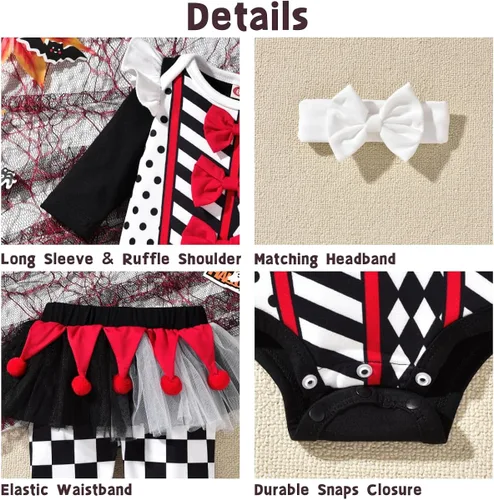Miniatura 4 de Aalizzwell Ropa de Halloween para bebé niña