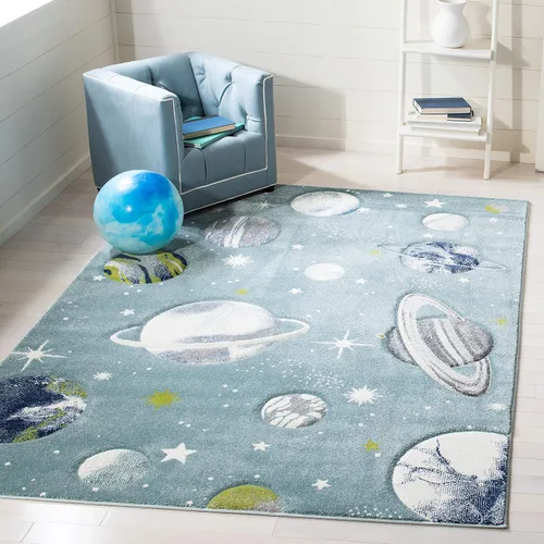 Miniatura 6 de SAFAVIEH Carousel Kids Collection - Alfombra decorativa de 2 x 3 pies, color gris y lavanda, no desprende pelusa y de fácil cuidado, ideal