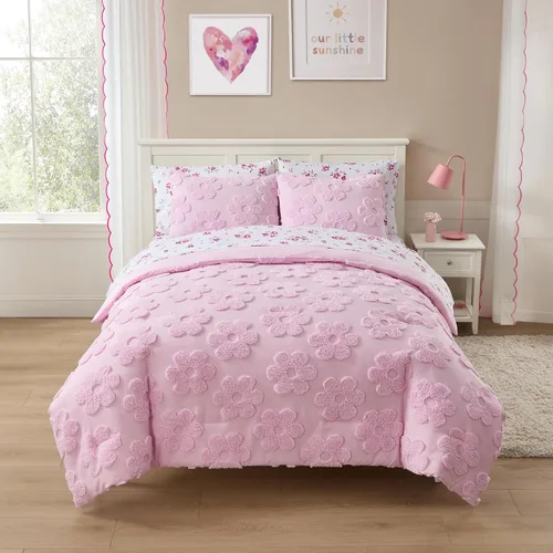 Miniatura 41 de Juego de ropa de cama para niños en una bolsa para niños y niñas, juego de sábanas impresas y edredón, individual, Waterbury Marble Mármol Waterbury